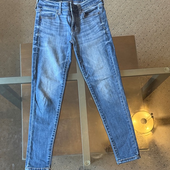 American Eagle Outfitters Dark Blue Distressed Jeans - Picture 5 of 7